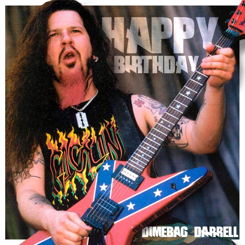 Happy Birthday to the late, great Dimebag Darrell! 
Dimebag would have turned 53 years old today! 
