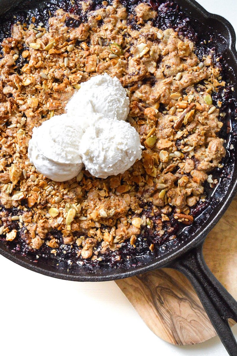 That's the way the #GrainFree Mixed Berry Skillet Cobbler crumbles! 🍓It's real easy with real ingredients. #winning
⠀⠀⠀⠀⠀⠀⠀⠀⠀
Head over to Instagram for the full recipe: instagram.com/p/B1YrsF5AkNn/