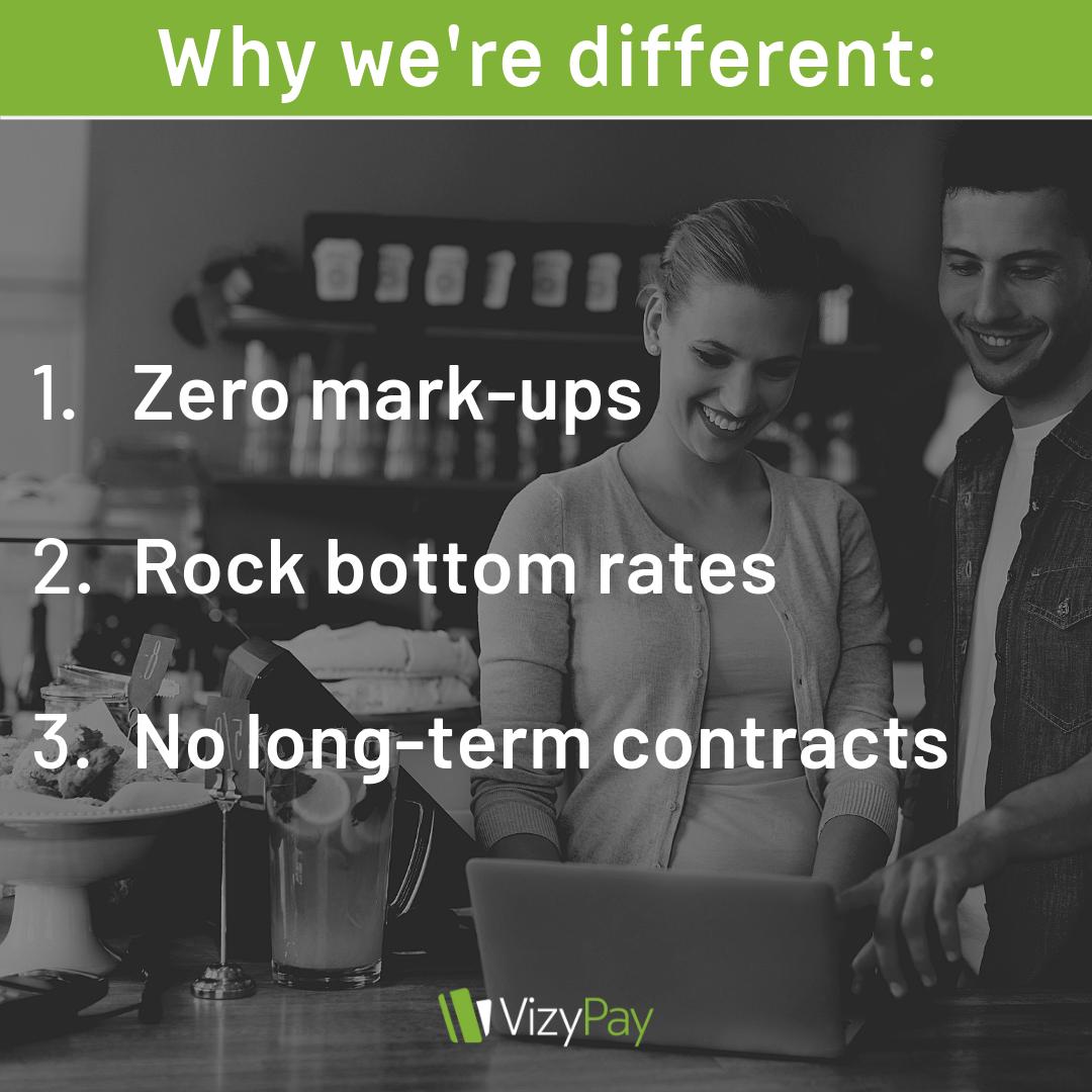 vizypay's tweet image. Just a few of the reasons VizyPay is not your average credit card processing company! 💚💳

#BeDifferent #SimplePricing #SimpleDecisions #SmallBusiness #SupportSmallBusiness #ShopLocal #NoContracts #NoMarkups #LowRates #ShopLocal