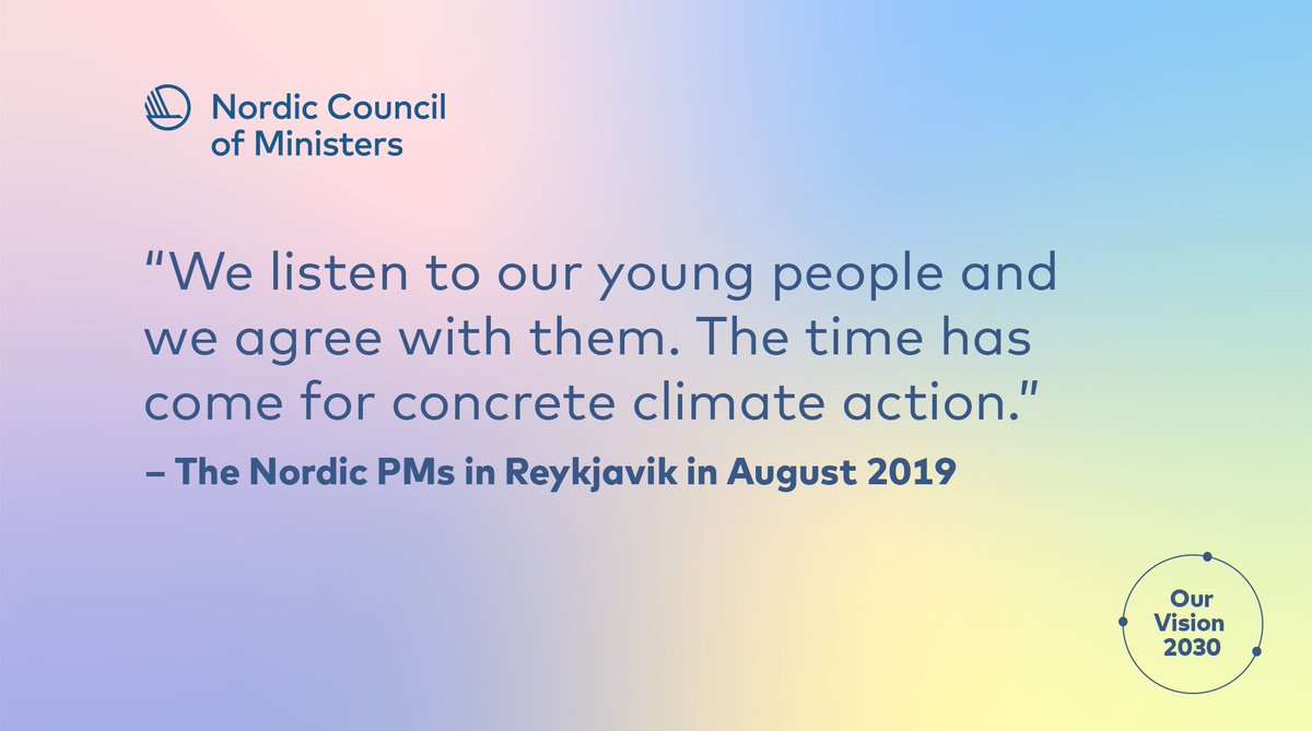 The Nordic countries have the opportunity to take the lead in global #climate efforts 🇸🇪 🇳🇴 🇩🇰 🇮🇸 🇫🇮 🇫🇴 🇦🇽 🇬🇱 
New vision for the Nordic co-operation: norden.org/en/news/prime-…

#VoresVision2030 #Norden2019 #nrpol #NordicCooperation #SDGs