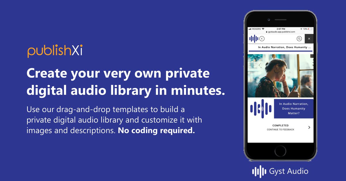 publishxi's tweet photo. We are excited to announce our partnership with @GystAudio to publish and distribute their professionally produced #audio programs! 

To check out their application visit: https://t.co/NR3focQidq. 

To learn more about PublishXi visit: https://t.co/i9B5doXV2C | #digitalpublishing https://t.co/R38xQVgJxn