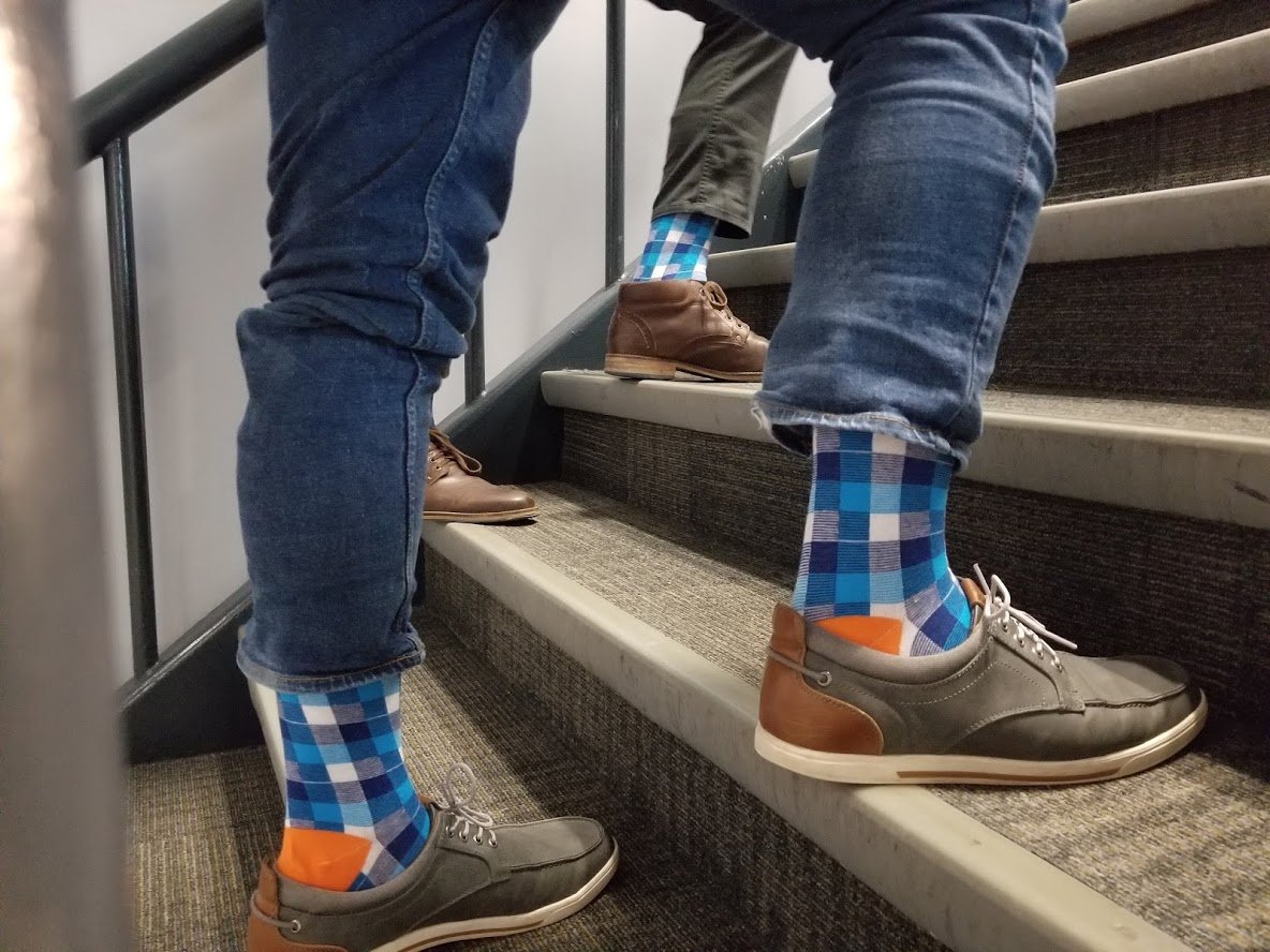 MedavieBC's tweet photo. Skip the elevator and take a couple flights of stairs! Working on the 1st floor? No problem! Take a trip to the top of the building before/after work. Another great benefit is showing up for your meetings out of breath and sweaty, truly making an entrance. #ActiveAugust https://t.co/Zwwr7DdUbE