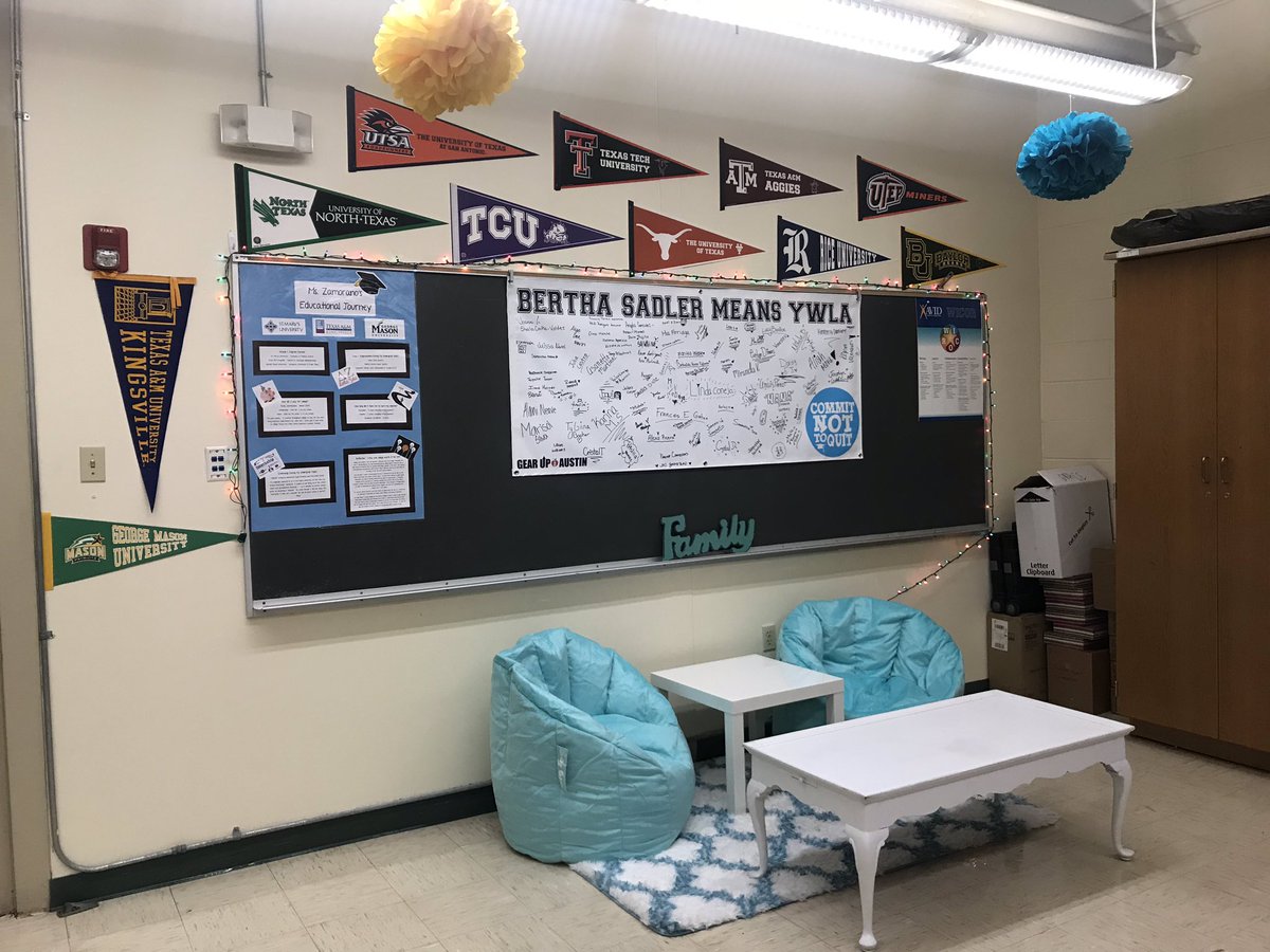 zamoranoteach's tweet photo. Bittersweet morning as I prep for my 6th and final year @SadlerMeansYWLA ! I will be following my #GEARUP students to high school next year, so I’m going to make the very best of my remaining time as a dragon 🤓💜 #bestyearyet #collegeready @GEARUPAustinISD @CAOrtizYWLA https://t.co/r1cvn32ssi