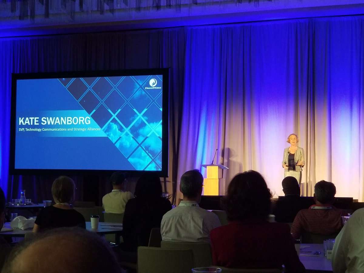 Jim_Cosby's tweet photo. Kate Swanberg @KateSwanborg SVP of DreamWorks speaks on data animation management challenges and how they solve them at Cloud Connect 2019. #cloudconnect #NetAppgov https://t.co/62cPex3wz5
