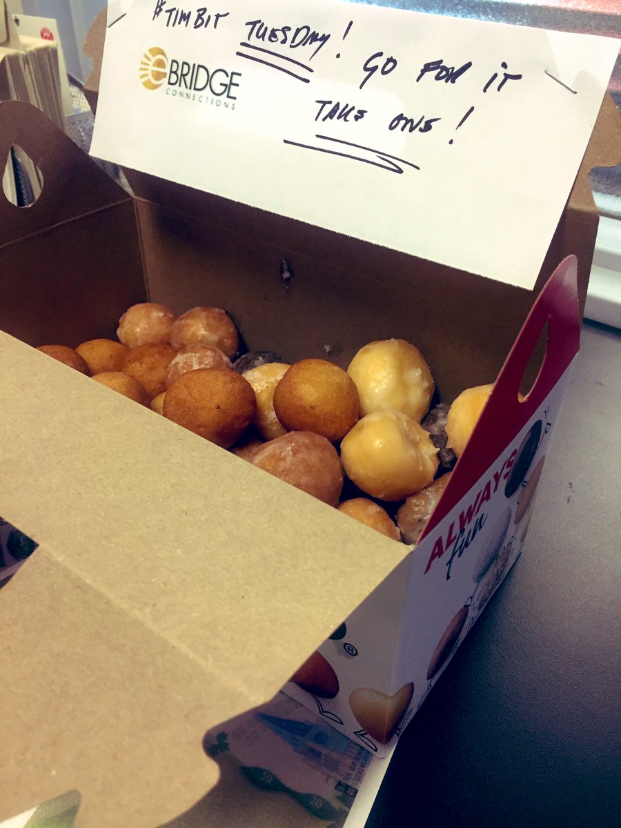 davemalda's tweet photo. #TimbitTuesday —> if you are in the region of our @eBridgeConnects HQ come and grab one ☝️😎 https://t.co/8a9EeMhRmS