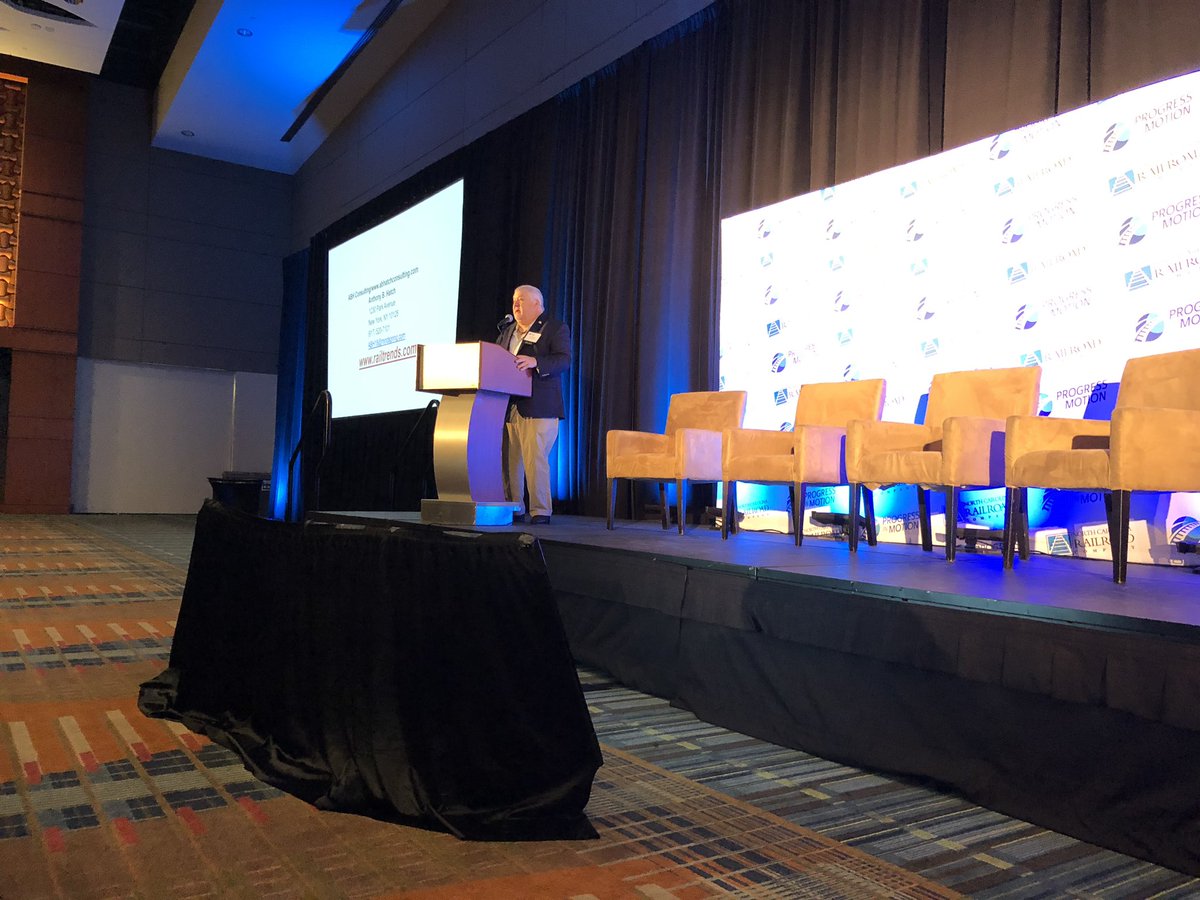 NCRailroad's tweet photo. Many thanks to Tony Hatch for sharing his insights on the #freight #rail industry. This is this third Rail Forum! #progressinmotion2019 https://t.co/Et6TezQGTc