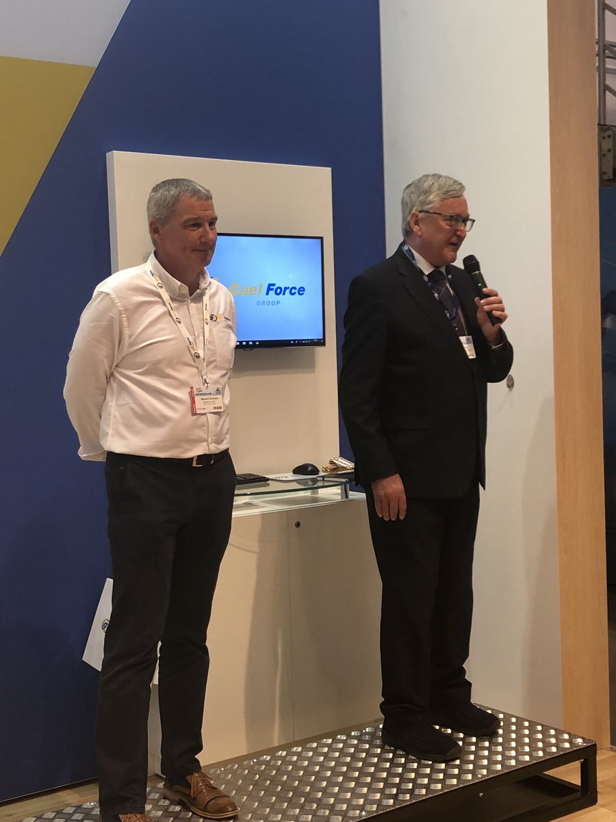 D1HAJ's tweet photo. .@FergusEwingMSP launches the new @GaelForceGroup SeaQure pen @AquaNorExhibit @scottishaqua @salmonfarming1 https://t.co/D3J6TQnaMV
