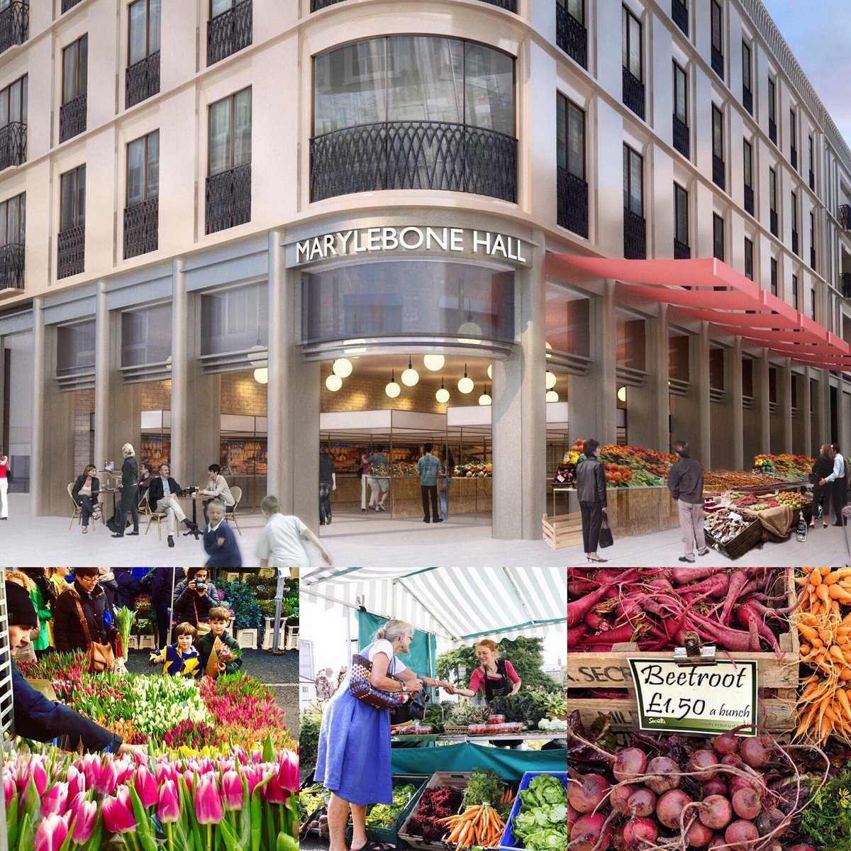 Marylebone Square is a new mixed-use development in Marylebone, London W1. It will also pay homage to the sites history by hosting the famous Marylebone Farmers’ market in the new double-height community hall, set inside the development every Sunday.
marylebonesquare.com