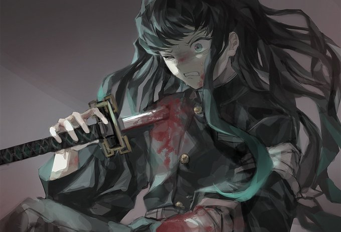 MosさんがTwitterに投稿した時透無一郎(鬼滅の刃)のイラスト。