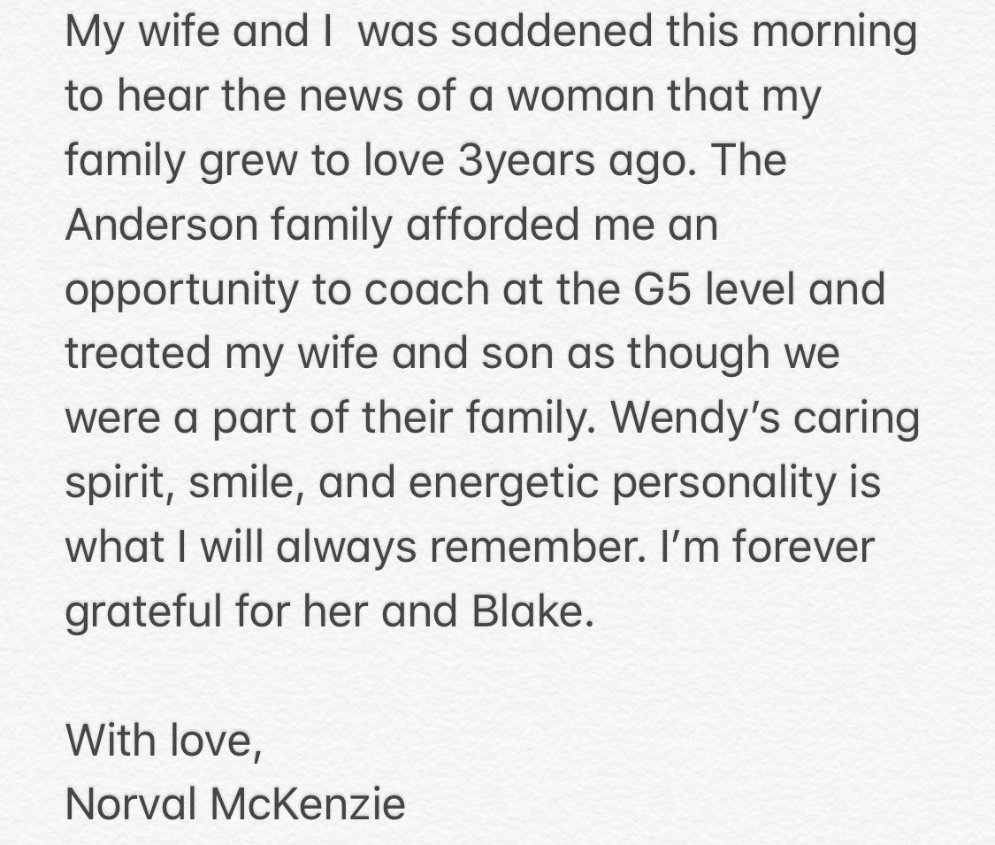 coach_norv's tweet photo. Our thoughts and prayers are with you ⁦@CHbanderson⁩ and family https://t.co/0GOFd4o3t9