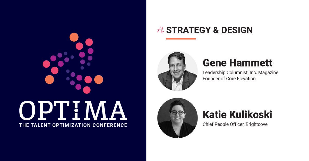 predictiveindex's tweet image. Calling all business and HR leaders to learn about #talentoptimization at the OPTIMA conference: optimaconference.com

In the strategy &amp;amp; design track, learn from leaders like @genehammett of Inc. Magazine, and @katiekulikoski of @Brightcove 

#OPTIMA2019 #conference #boston
