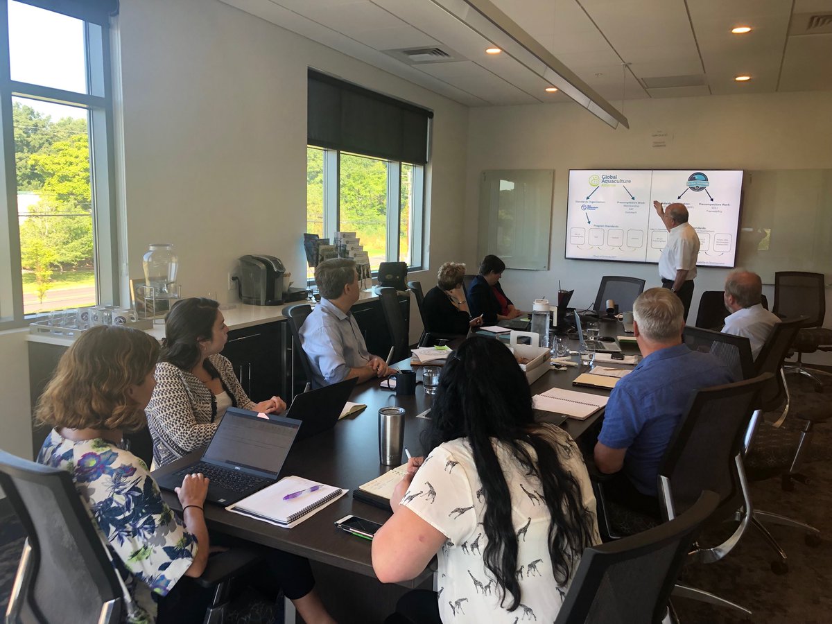 A great week here at ⁦<a href="/GSA_Seafood/">Global Seafood Alliance</a>⁩ HQ welcoming ⁦<a href="/seafishuk/">Seafish</a>⁩ Working together to ensure a smooth smart transfer of RFS to #RFVS in 2020 #bestfisheriespractices #crewwelfare #ilo188