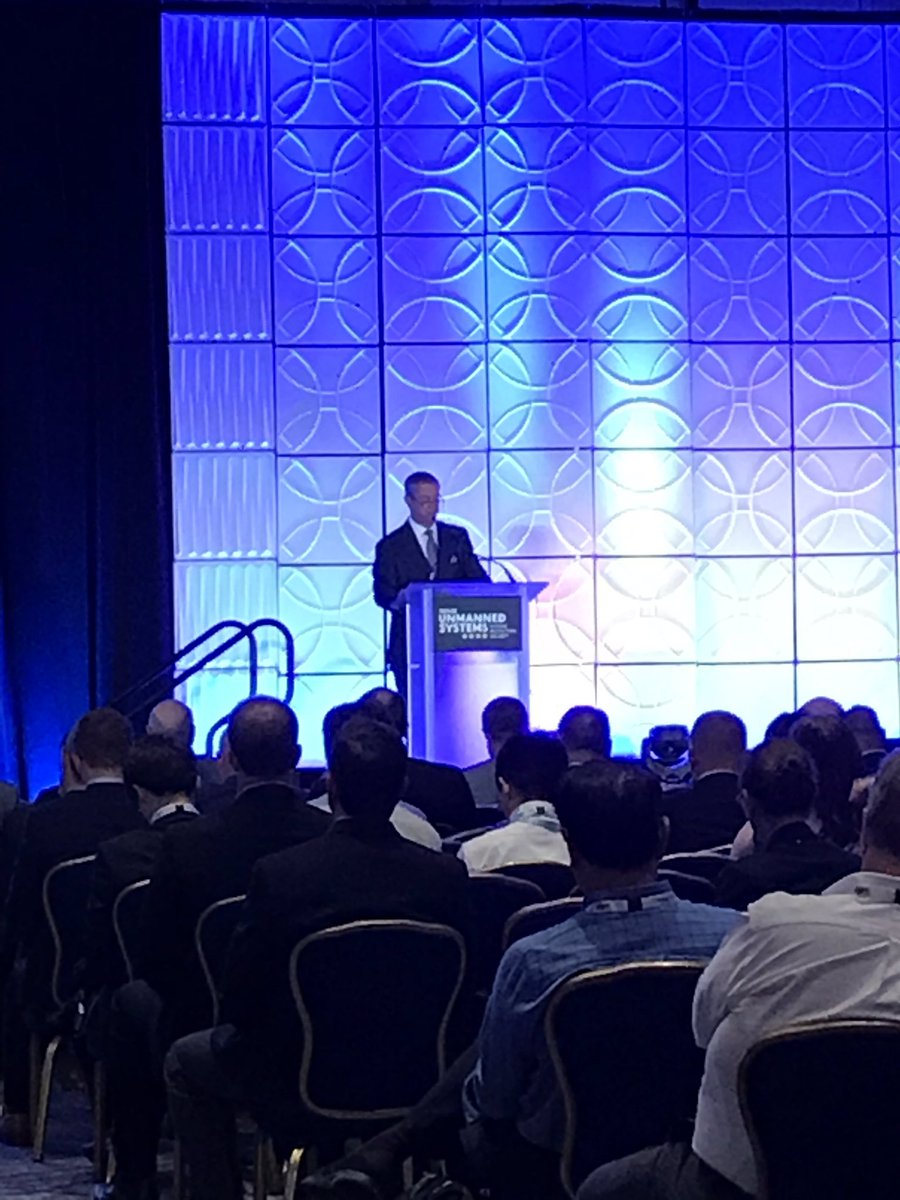 AUVSI's tweet photo. “We are collaborating with our government partners to implement #UAS across industries. We must work together as a community to develop #safe #unmanned systems” - Brian Wynne, AUVSI President & CEO (@bwynne) #keynote #USDPS19 https://t.co/Wq6DoEL8r2