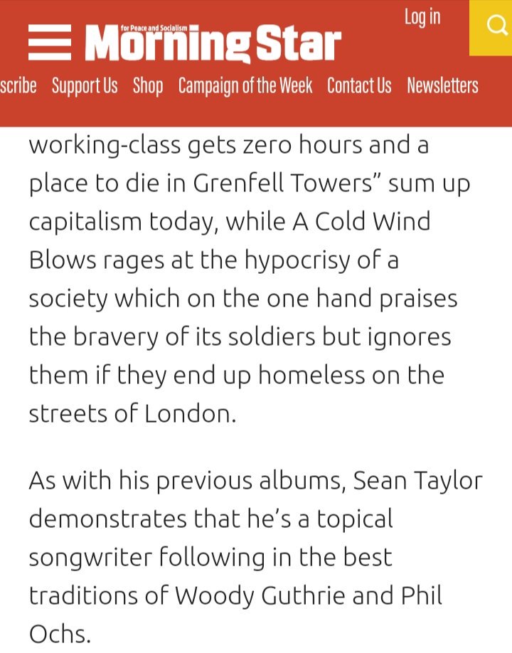SeanTaylorsongs's tweet photo. Thanks to @M_Star_Online for the 5 star review of my album 'The Path Into Blue' @propermusic1 #ThePathIntoBlue #SeanTaylorSongs #Troubadour https://t.co/JXKSaVkVsg