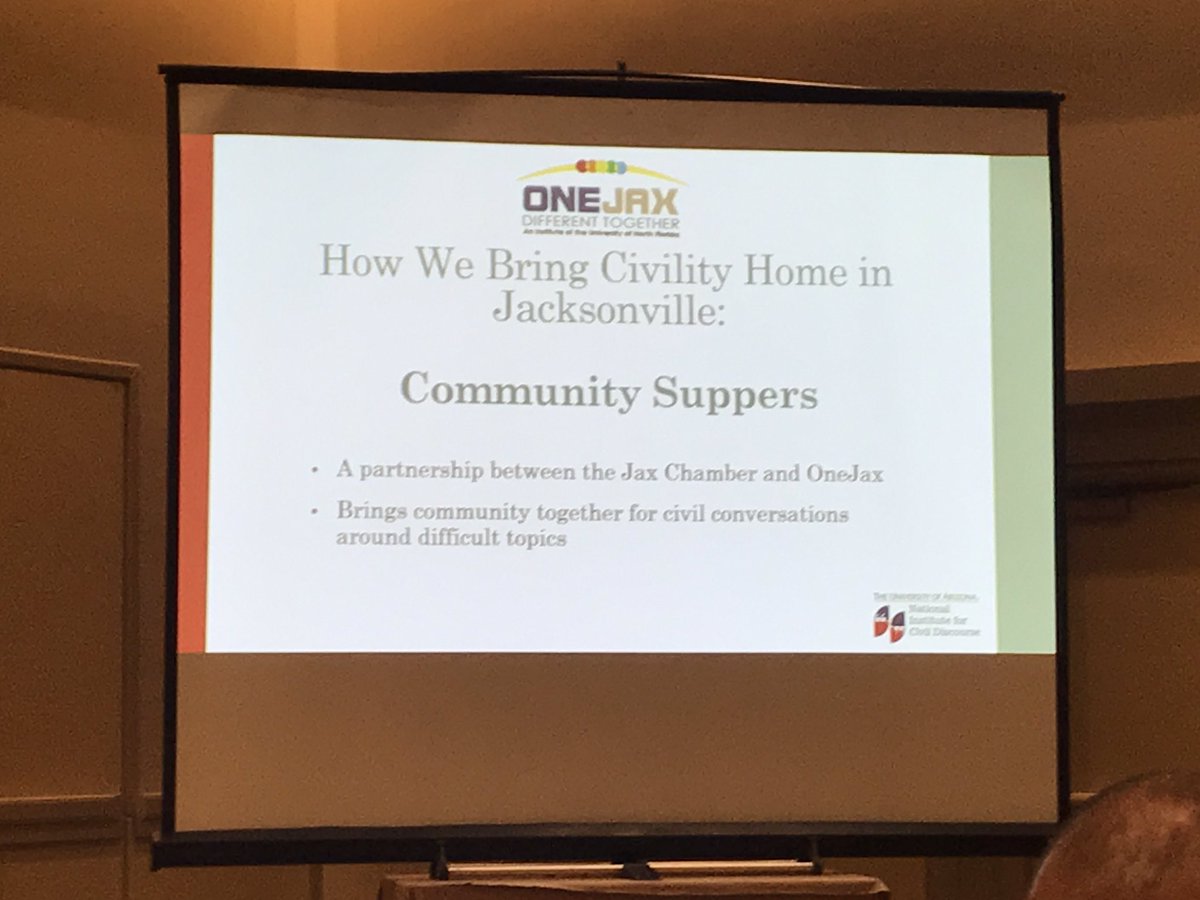 laurastreed's tweet photo. Loving this morning's opening panel on civility! #FCOA19 @OneJax https://t.co/dicudnfT3F