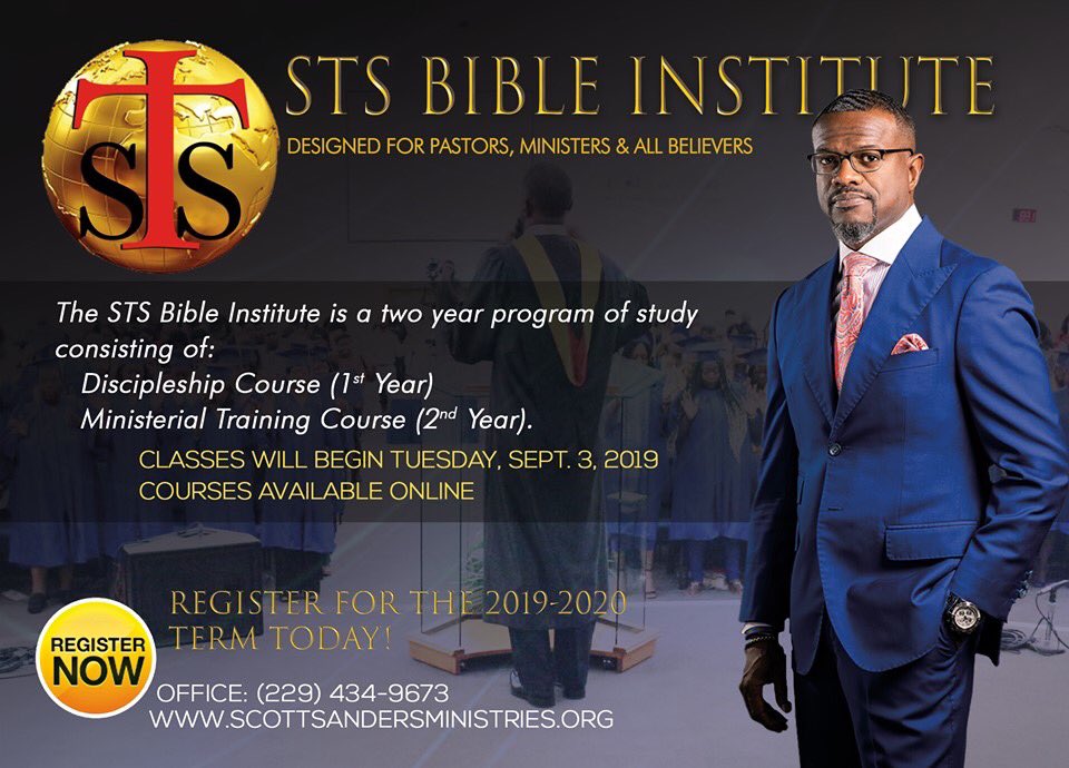 FreshRhema's tweet photo. Registration is still opened for the upcoming semester of the STS Bible Institute. Contact the church office for more information. #STSMinistries #ScottSandersTV #Revelation #Discipleship #TheRhemaExperience #RIM2K19 https://t.co/tqEQegmWNR