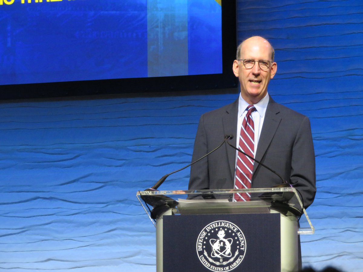 FedTechMagazine's tweet photo. "What #tech did you have on 9/11?" asks John Doyon, chief data officer, National #Counterterrorism Center, at @DoDIIS_WW. The proliferation of platforms since then has triggered a torrent of data for intelligence analysts. #FedIT #DoDIIS19 https://t.co/tQedx7IiTV