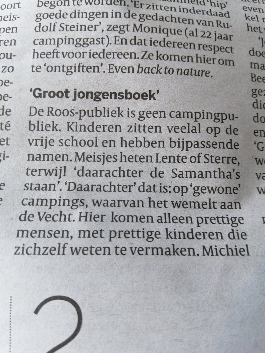 Marijkegroot's tweet photo. Lees de #VK over camping de Roos. Ben er eens geweest. Prima plek. Maar denk dat bepaalde bezoekers en de nieuwe beheerder het niet met elkaar gaan vinden...
Maar wat een arrogantie van sommige mensen in dit artikel...
#Ommen #DeRoos https://t.co/t2RQa1YSMw