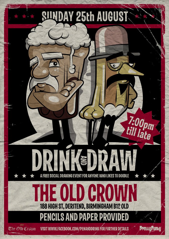SiMyers's tweet photo. Ladies and Gentlemen, we're putting on another Drink and Draw @oldcrownbham before next week's @highvisfest
Come along, or just spread the word.
https://t.co/xQdb61roFn https://t.co/m2j77T5EQQ