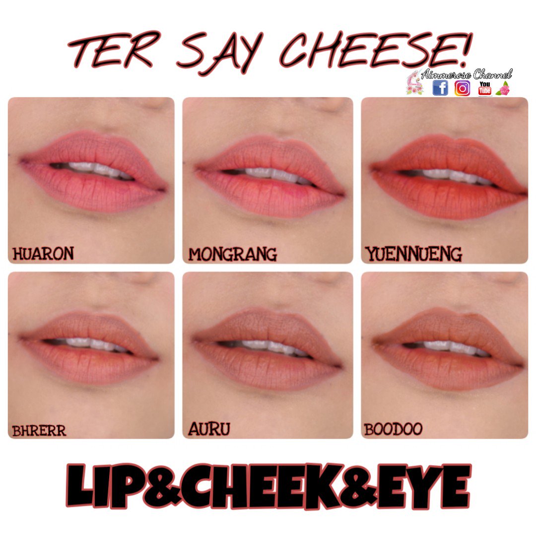 Aimmerose_Ch's tweet photo. 💋TER SAY CHEESE!💋
เป็นลิปแมทที่ทาได้ทั้งตา แก้ม ปาก 
💋แมทแต่ยังชุ่มชื้น เกลี่ยง่ายไม่ตกร่อง 
💋เบาสบายปาก ติดทน กันน้ำขั้นสุด 
💋มีมากมายให้เลือกถึง 16 เฉดสี 
สีสุดจัดคือสีที่ทำร่วมกับ EVEANDBOY 
เลือกสีที่ใช่ เพื่อบอกความเป็น "เฑอ" ในตัวคุณ #ter #เฑอ #ไว้รีวิวห้ามขายของโว้ยย https://t.co/KOTCIXYCht