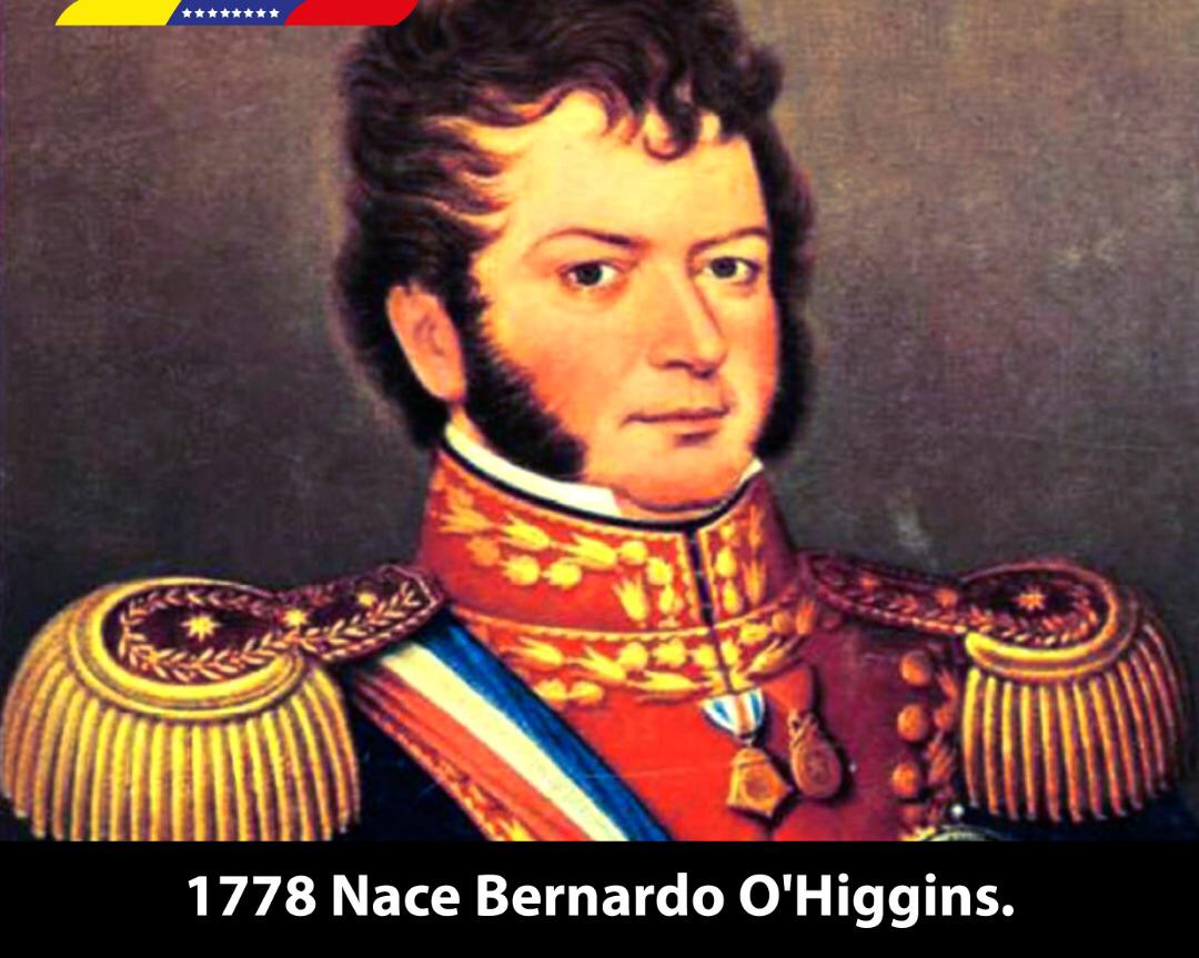 Conmemoramos 241 años del natalicio del Padre de la Patria Chilena, Bernardo O’Higgins. General que junto a nuestros gigantes Bolívar y San Martín, logró contribuir a la construcción del proyecto libertario más grande que se haya gestado en las tierras de nuestra América.