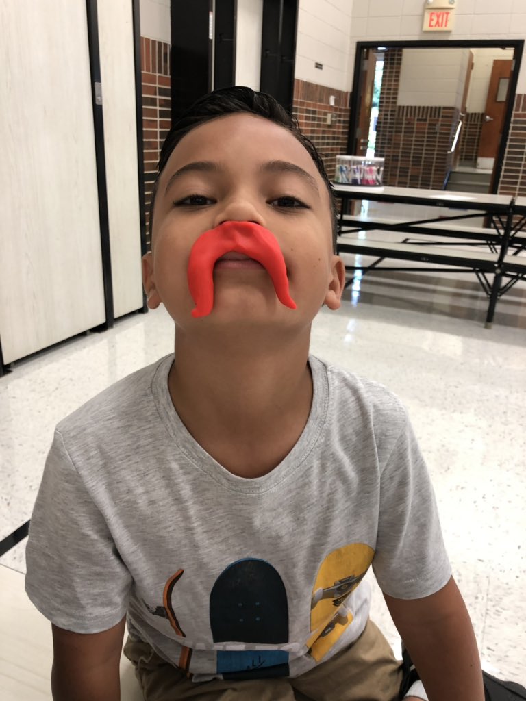 s_d_mclaughlin's tweet photo. Our KS friends “mustache” you if you think our play-doh creations need a touch-up. 😂 @BrittanyCaspe17 @taylor_ancell @ISDKidsSafari @Mill_Creek_ISD #isdstrong https://t.co/oLufQGmbRz