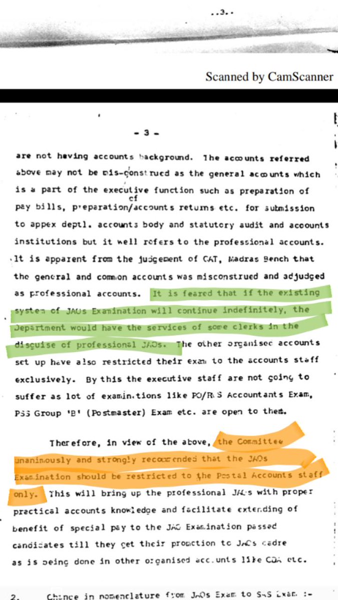 bharat102018's tweet photo. The report on the inclusion ofoperative side to the Accounts side clearly shows the fact of NonCompetency of the Operative side employees in dealing with Organised Accounts setup at postal Wing.
(The copy of the report has been attached)

@PMOIndia @rsprasad @OfficeOfRSP @ABPNews https://t.co/DgtFzUfJIU