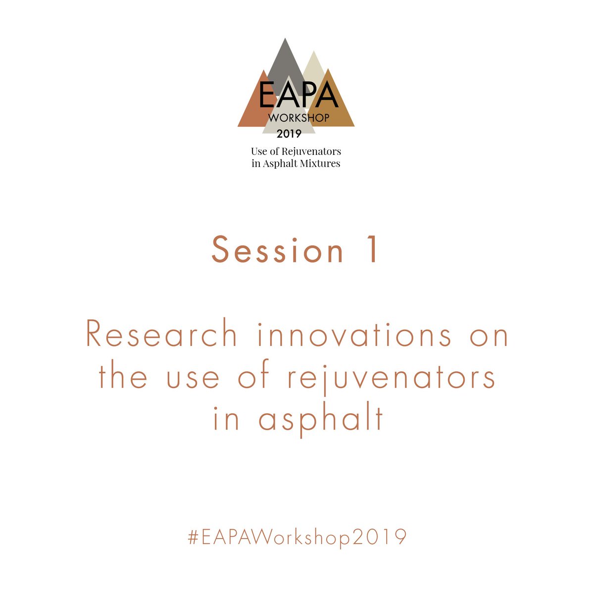 eapa_org's tweet photo. More on the EAPA Workshop! The speakers of session 1 are: Tine Tanghe – BRRC, Tomas Koudelka – Brno University, Martins Zaumanis – EMPA, Emmanuel Chailleux – IFSTTAR and Martin Hugener – RILEM TC RAP.
Interested in the whole program? https://t.co/SdrR3xFBvG #EAPAWorkshop2019 https://t.co/kOXaS6TDip