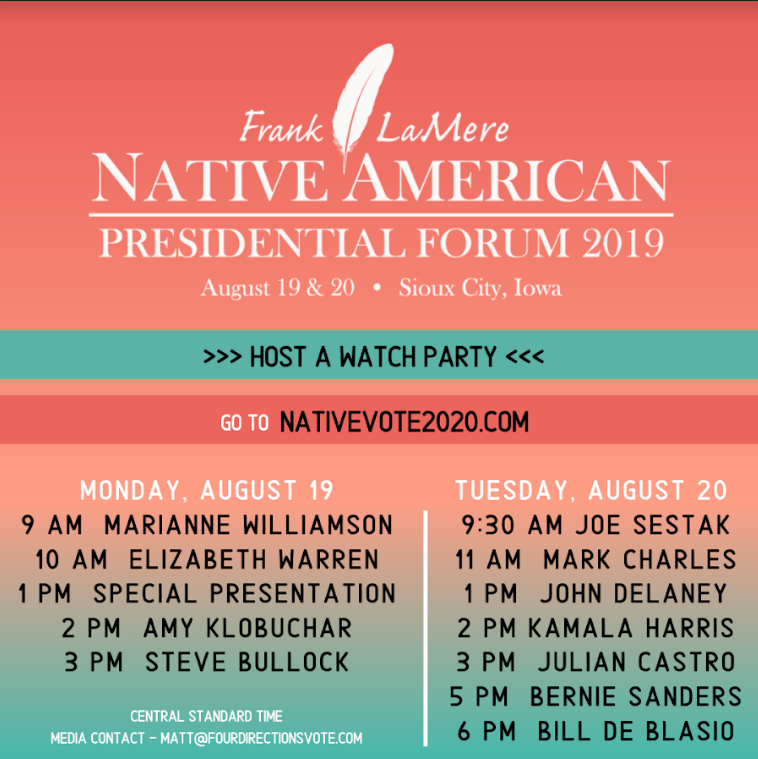 USETINC's tweet image. Day two of the Frank LeMere Native American Presidential Forum begins at 9:00 am.  Watch live here:  vimeo.com/fourdirections…
#NativeForum
#NativeVote2020
#NativeVotesCount