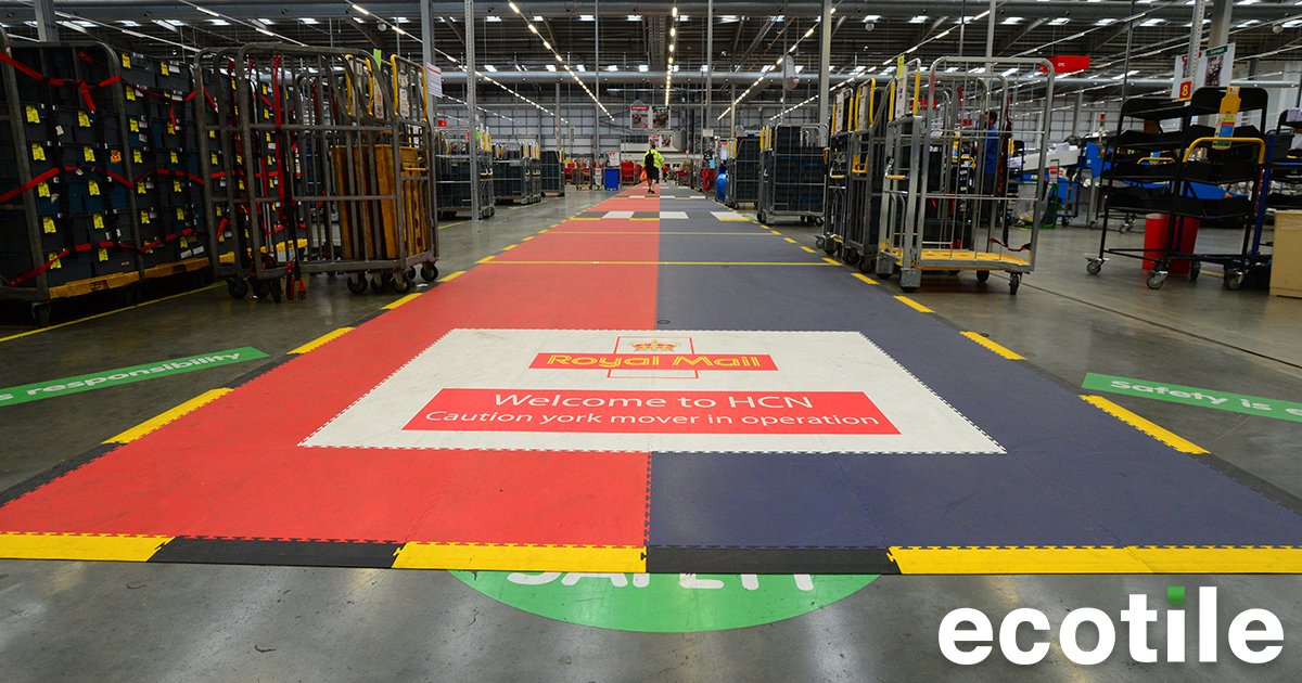 EcotileFlooring's tweet photo. We have the Royal Mail stamp of approval! We worked with the @RoyalMail to create a safer working environment. This includes, area zoning, hazard signs and more!

Want to find out more? You can read all about it here; https://t.co/9OR4iPhvm6 https://t.co/Rj0ooO2BwJ