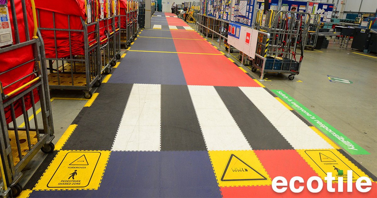 EcotileFlooring's tweet photo. We have the Royal Mail stamp of approval! We worked with the @RoyalMail to create a safer working environment. This includes, area zoning, hazard signs and more!

Want to find out more? You can read all about it here; https://t.co/9OR4iPhvm6 https://t.co/Rj0ooO2BwJ