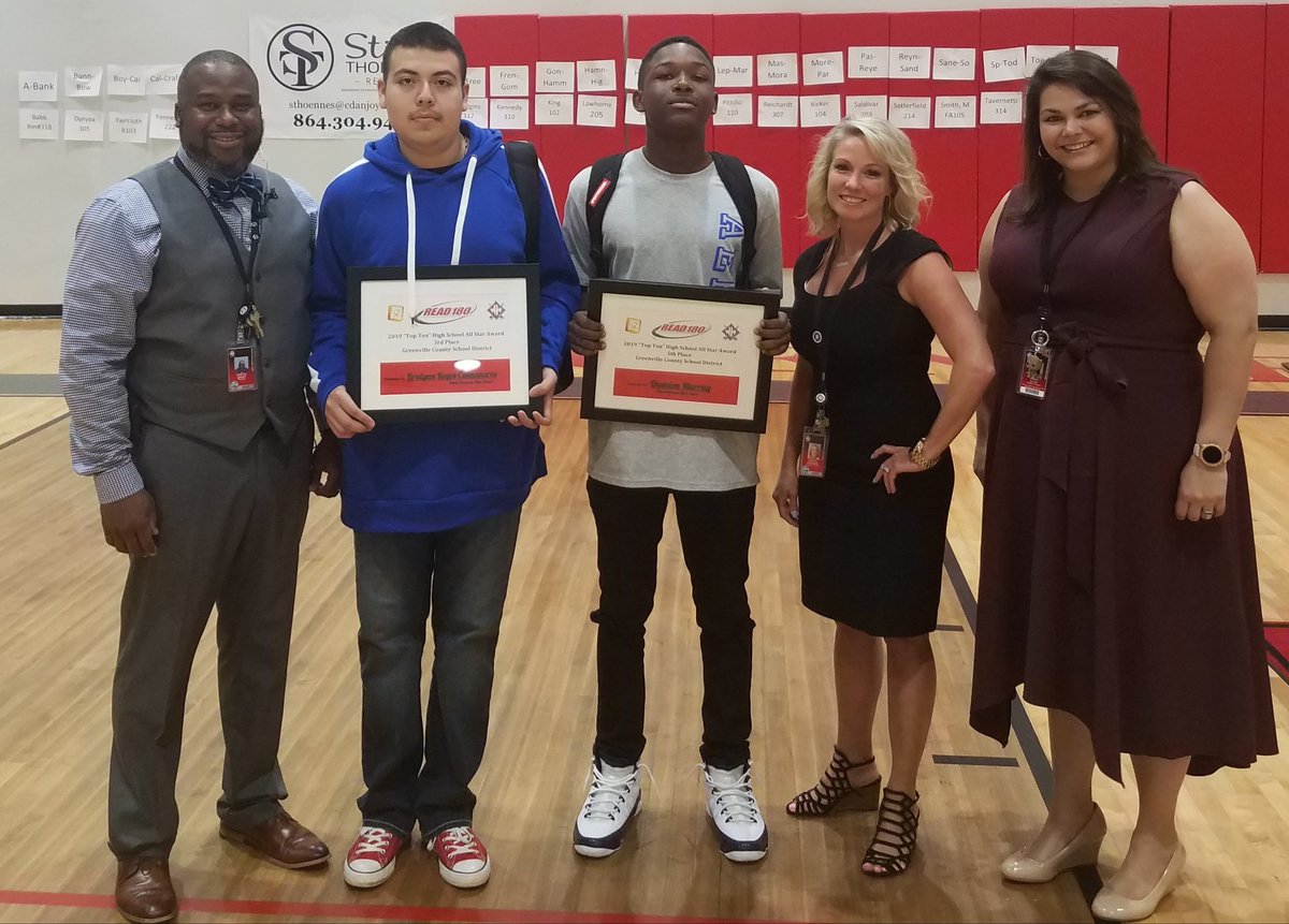 WadeHampton_HS's tweet photo. We are proud to recognize Braylan Reyes-Colmenares and Damion Murray for achieving the 3rd and 5th highest reading growth respectively within @gcschools through the Read180 Program. 
#NoExcuses #LeadLikeGenerals https://t.co/l0Gqq8KUNt