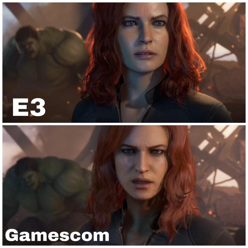 KeyIssuesCast's tweet photo. The difference is staggering. So glad that @PlayAvengers listened to the feedback from fans!
#Avengers #AvengersProject #EmbraceYourPowers #gamescom2019 https://t.co/Z5khtswsVM