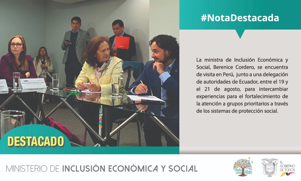 DHumanoEc's tweet photo. [BOLETÍN] 📄Ministra Berenice Cordero visita Perú para compartir experiencias en protección social ➡️  https://t.co/GbsLG1vi5r

| #InclusionEc 

@berecordero @PlanTodaUnaVida @PaulGranda https://t.co/0k3SI8Ql9t