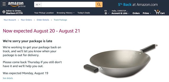 cherot's tweet image. What happened to Amazon Prime? This is the 3rd time delivery has been "delayed" #Amazonfail