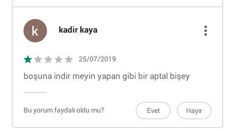 boşuna indir meyin yapan gibi bir aptal bişey