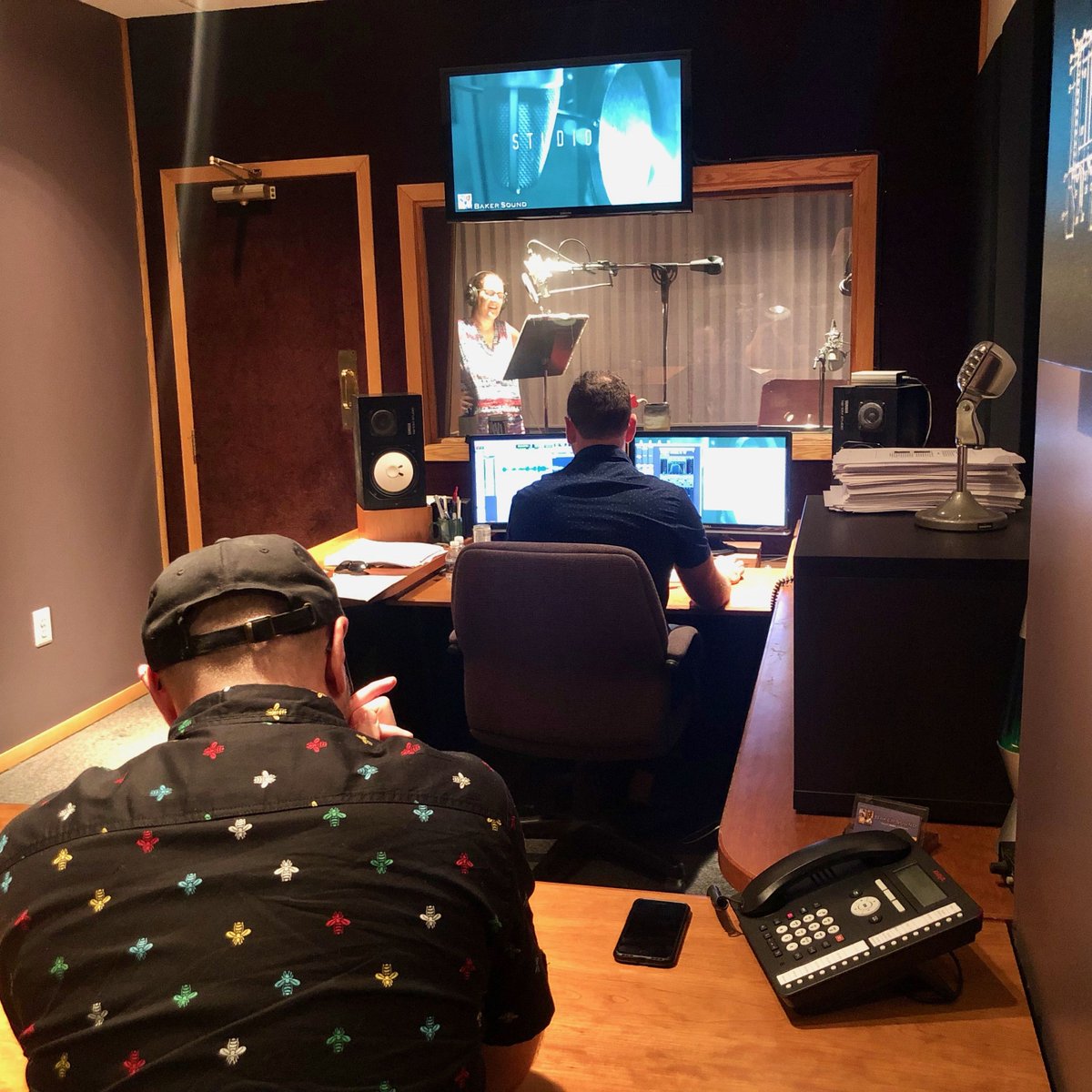 BakerSound's tweet photo. How do we spend National Radio Day? By working on great radio spots for Staples, PNC, and The Philadelphia Inquirer. #radioadvertising #bakersound #phillyadvertising https://t.co/mhmDwZrDzL