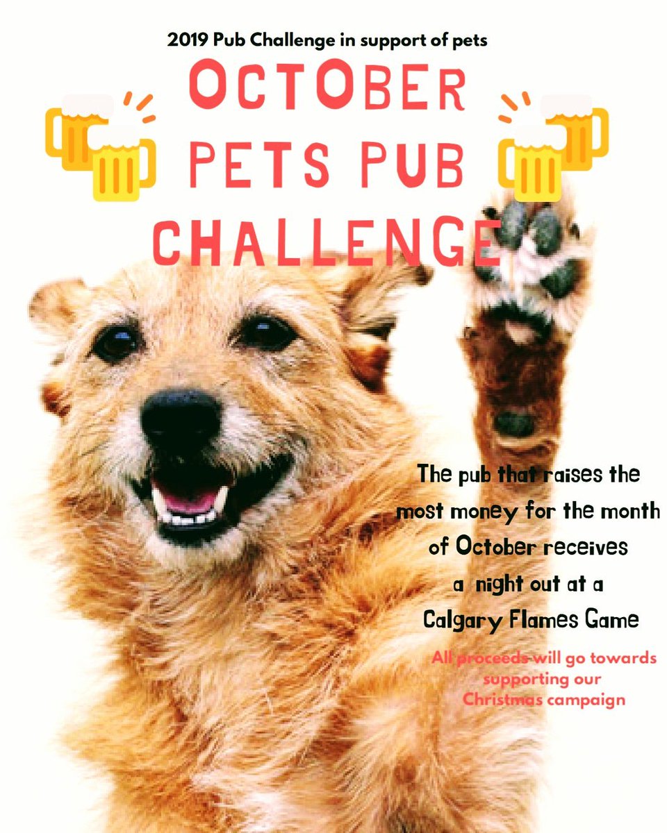 ParachutesP's tweet photo. Alright @yyc! The October-Pets Pub Challenge has been issued! Please help us raise funds for our Christmas Campaign! #yycpubs #yycbreweries #charity #yycpets #yycevents #charity #christmasforeveryone #wellnessclinic #greatprizes https://t.co/LXrIFtp599