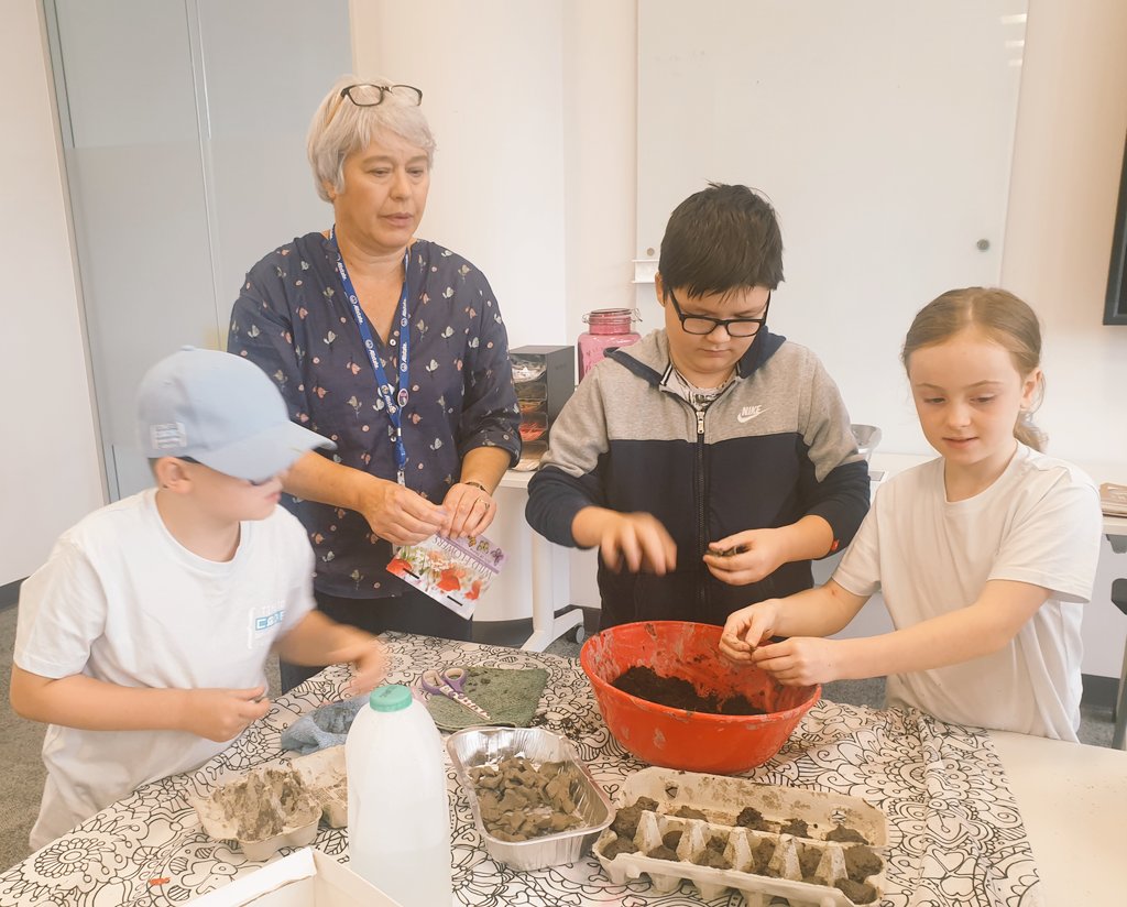 mulgrew_ciara's tweet photo. Great fun at today's @AllstateNI #TimetoCodeSummerCamp craft time. Making cake boxes, gift bags and & seed bombs! #NewSkills #CraftFun #FunTimes https://t.co/S3iX1KVDtm