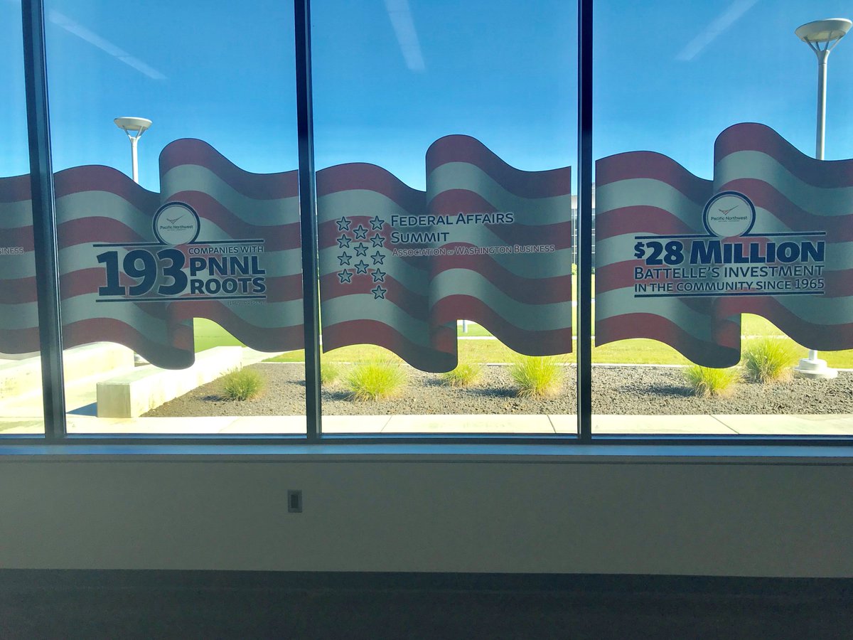 awbolympia's tweet photo. Thank you to our amazing sponsors who are making our 2019 Federal Affairs Summit possible today at @PNNLab!
@Battelle @SEL_News @BECU @AlaskaAir @Bechtel @Boeing @cascadenatgas @MiningAmerica @SpraguePest @SimplotCompany @EnergyNorthwest @TVWnews @TysonFoods https://t.co/ewYi7TfWsa