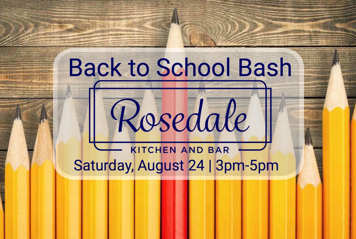 RosedaleKB's tweet photo. Join us for our Back to School Bash this Saturday! Click on the link for information and grab your (free) tickets today! https://t.co/0ioVqkhafl #backtoschool #rosedalekb https://t.co/JokCaJDqII