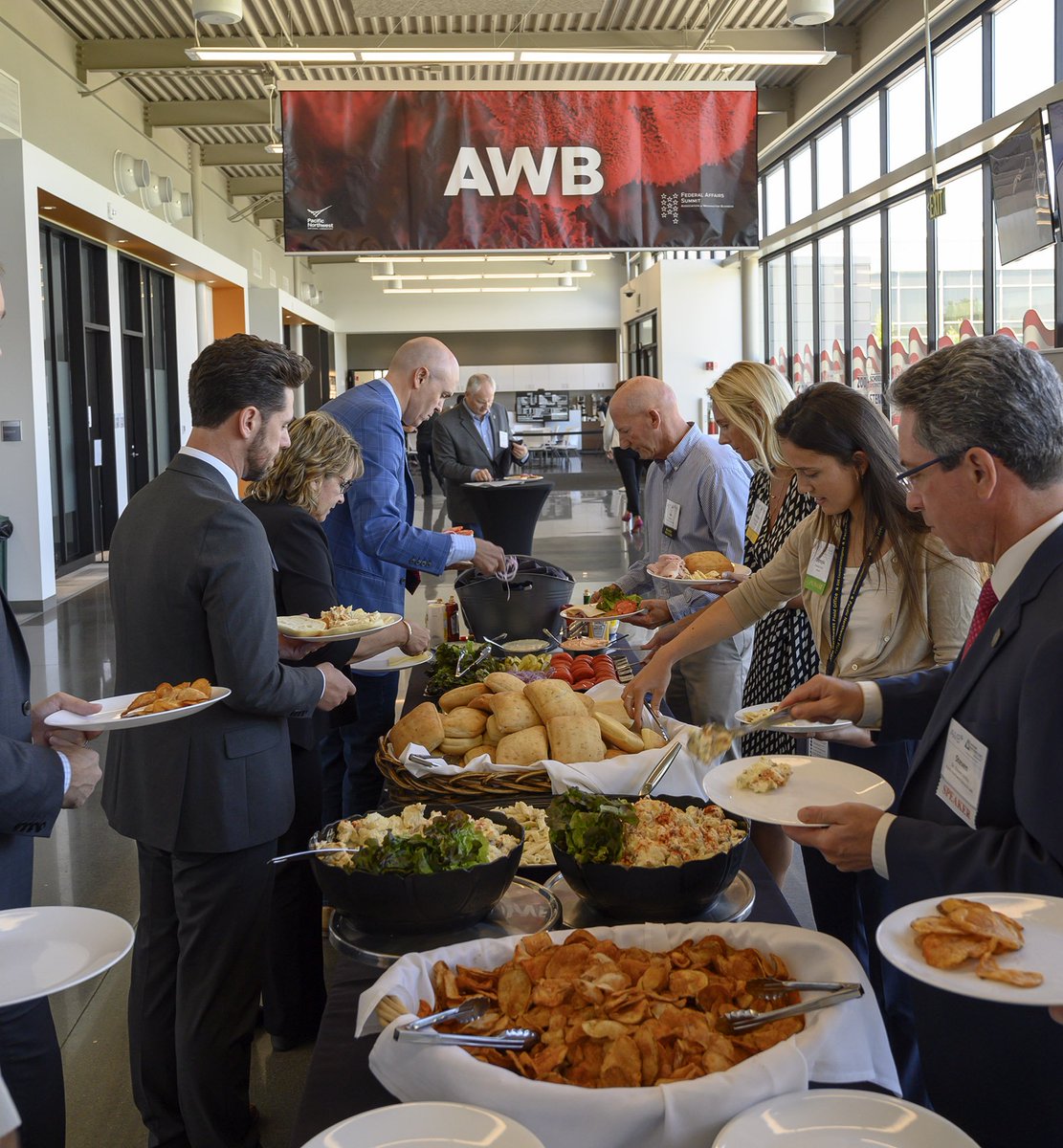 awbolympia's tweet photo. I don't know about you, but all that #networking and #policy discussion with our #congressional representatives has worked up an appetite! Thank you @bechtel and @Boeing for providing lunch today to our attendees!
#AWBFedTalk
#ConnectWithCongress https://t.co/0XHUObcYvT