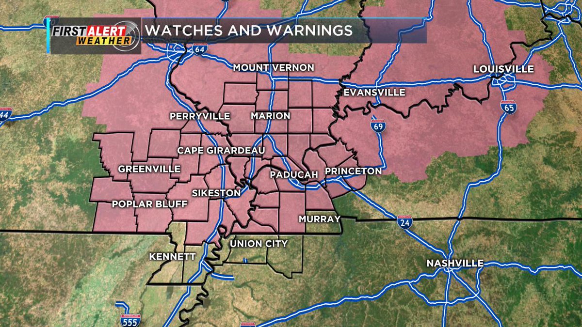 New severe thunderstorm watch until 8pm tonight.  Damaging winds and scattered hail are the primary threats.