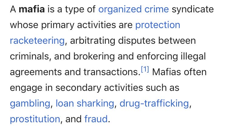 A brief description of what mafia is since some of y’all are uneducated and only know it from AUs