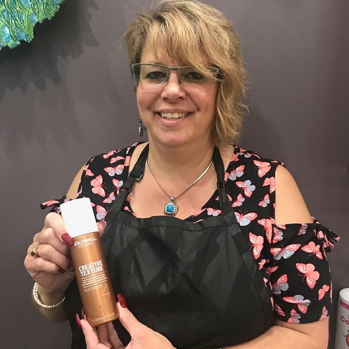 HrcolorMasters's tweet photo. One of Deanie's favorite products is Goldwell's Texturizer. A Mineral Spray that is great for finer hair types, adding texture without unwanted weight.⁠ #Corningny #paintedpost #goldwell #haircolormastersny #loveyourhair #creativetexture #stylesign #iwokeuplikethis #HairCare https://t.co/fjm527t0M6