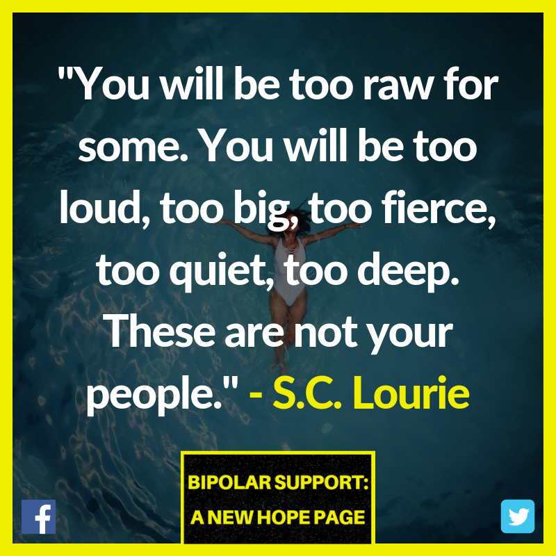 BipolarSANH's tweet photo. These are not your people

#bipolardisorder #Bipolar #BipolarAwareness #ManicDepression #Bipolar1 #Bipolar2 #Cyclothymia #CyclothymicDisorder #BP1 #BP2 #BipolarType1 #BipolarType2 #BPNOS #mentalhealth #mentalillness #Mania #depression #anxiety #MixedEpisode 
@BipolarSANH https://t.co/fQ8tpYsNgN