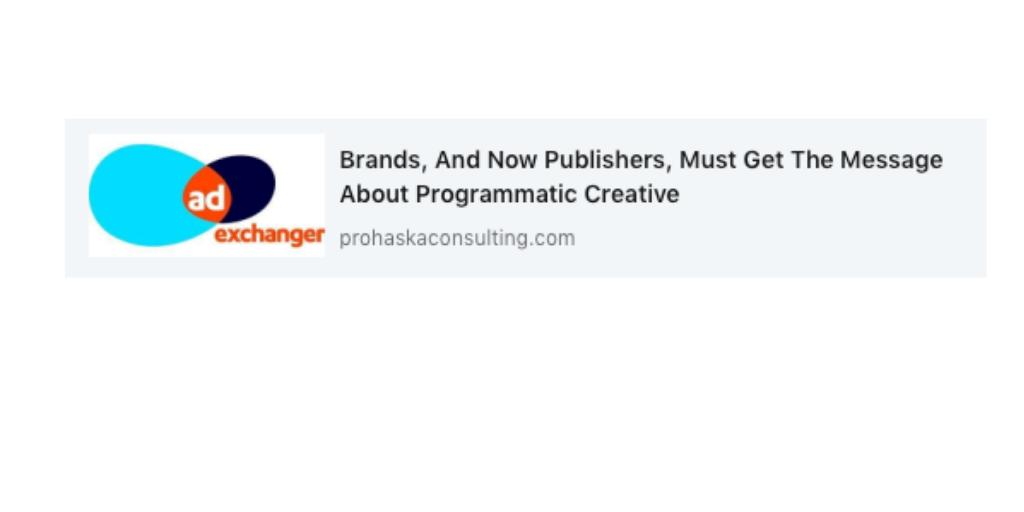 TeamProhaska's tweet photo. Read the latest #adexchanger article by our very own 
@scottbender to learn how brands, pubs, agencies can  leverage #programmaticcreative to create a better #userexperience, enhance #adperformance &amp; get the message right. https://t.co/d5Izsho4rY https://t.co/b60Mn0273O