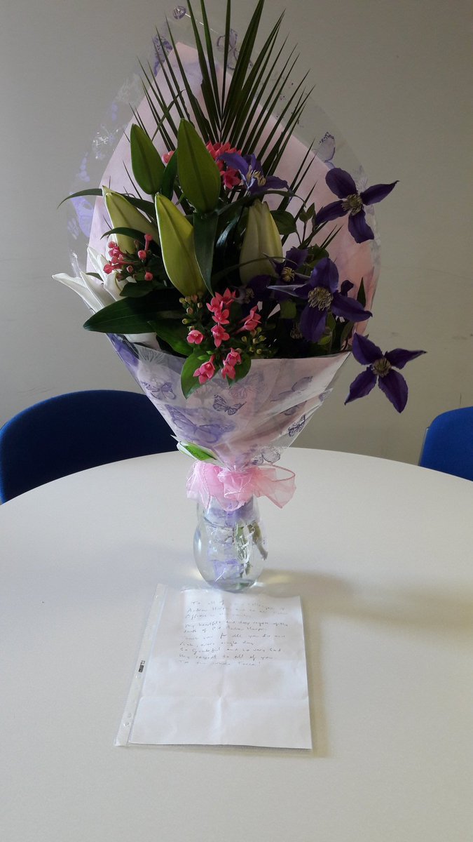Huge thanks to member of community who left  flowers and note at Hereford station today with thoughts of PC Andrew Harper , killed on duty in Berkshire. ...."my heartfelt and deep regrets.Thankyou  for all you do and risk every single day. My respect to all of you".