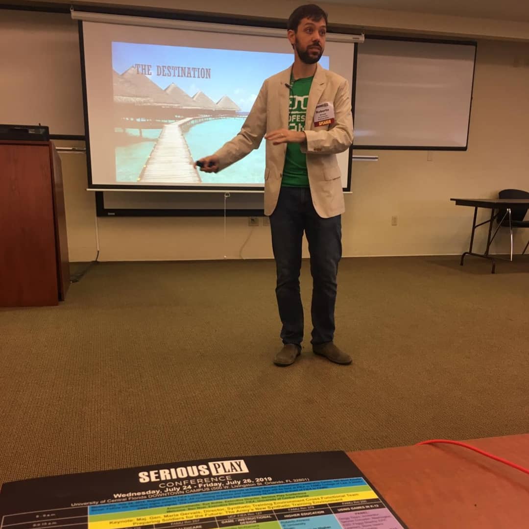 RobAlvarezB's tweet photo. Would you like to have been at @SeriousPlayConf in Orlando? Maybe next year, but the next best thing is available on this episode with my talk! Find the audio, presentation and pictures at:
https://t.co/vHJc2S4Gn4
#ProfessorGame #podcast #gamification #seriousgames #gbl #games4ed https://t.co/EFYE2ihOni