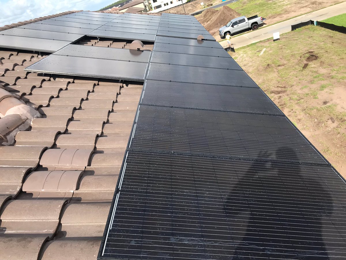 unicitysolar's tweet photo. Tile roof installations are just one of our specialties. See how they appear to just float over the tiles! We use the lowest profile racking system in the industry. Call us at 813-882-5663 for your customized proposal.
#solarpanels #solarinstallation #tampa #tamparealtor #gosolar https://t.co/fyeaNBhQS2